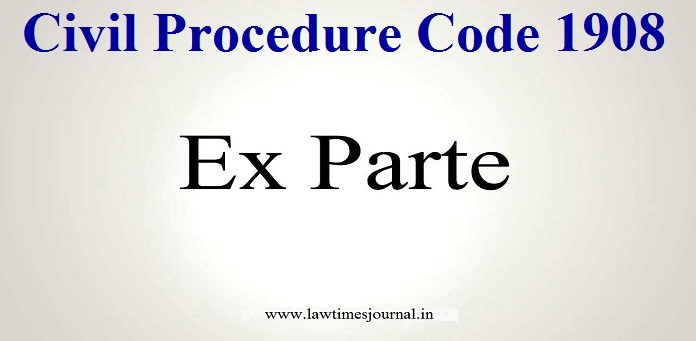 ex parte decree