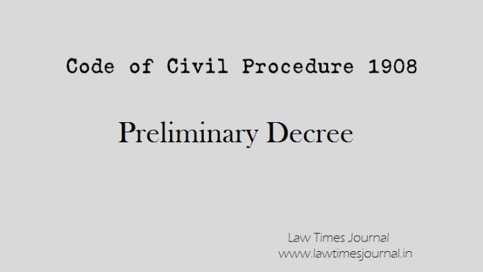 Preliminary Decree