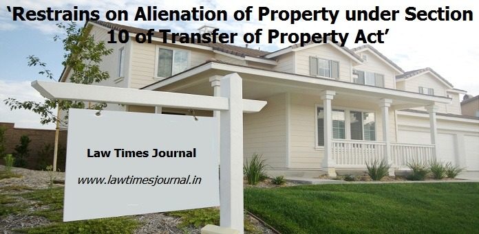 restrain on alienation of property