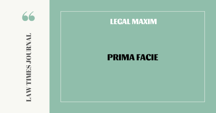 Prima facie